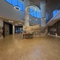 installation expo � l'Atrium de la M�diath�que Caroline